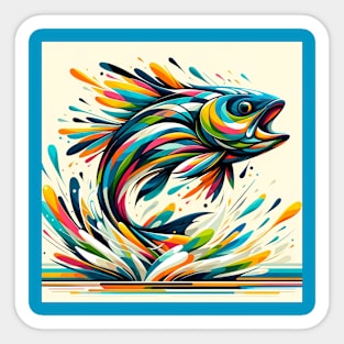 Leaping Fish Sticker